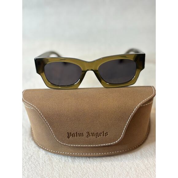 New Palm Angels Bodie Sunglasses Transparent Green main image 4